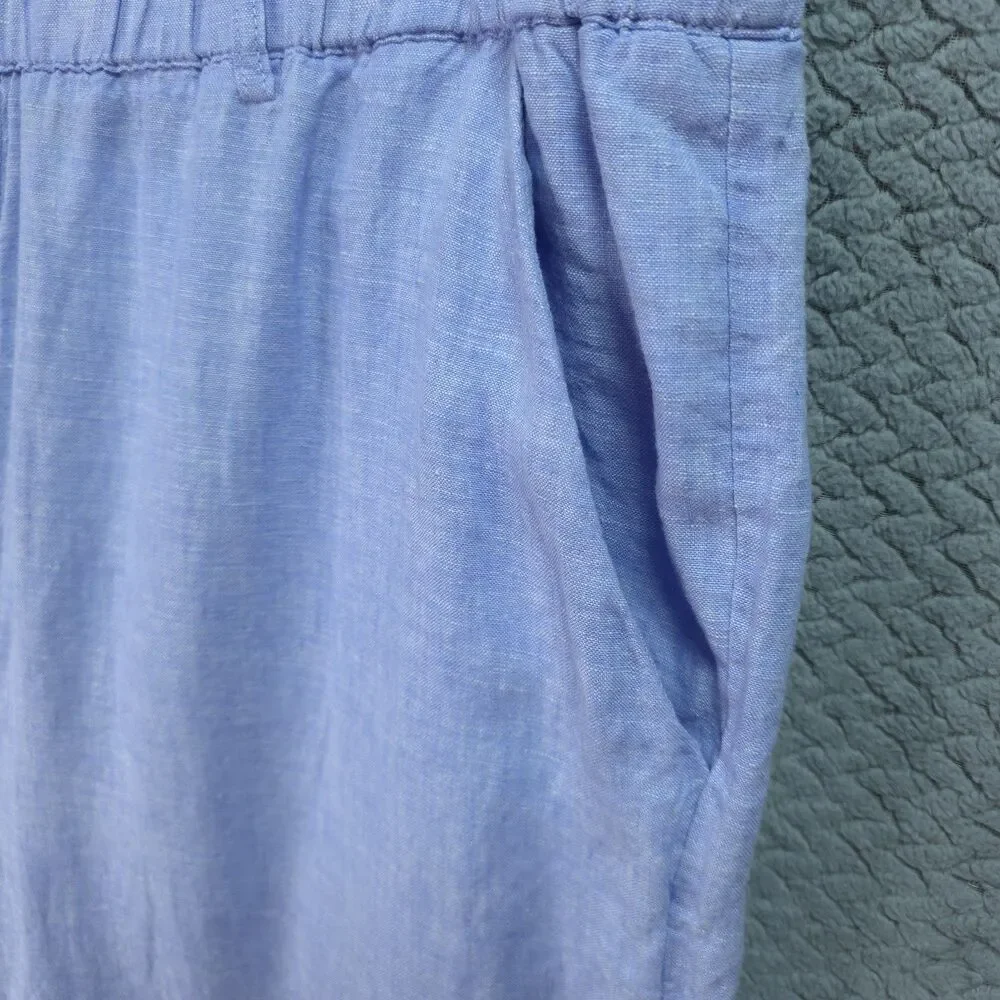 Quince European Linen Pants Womens French Blue 100% Linen XL Coastal Grandmother